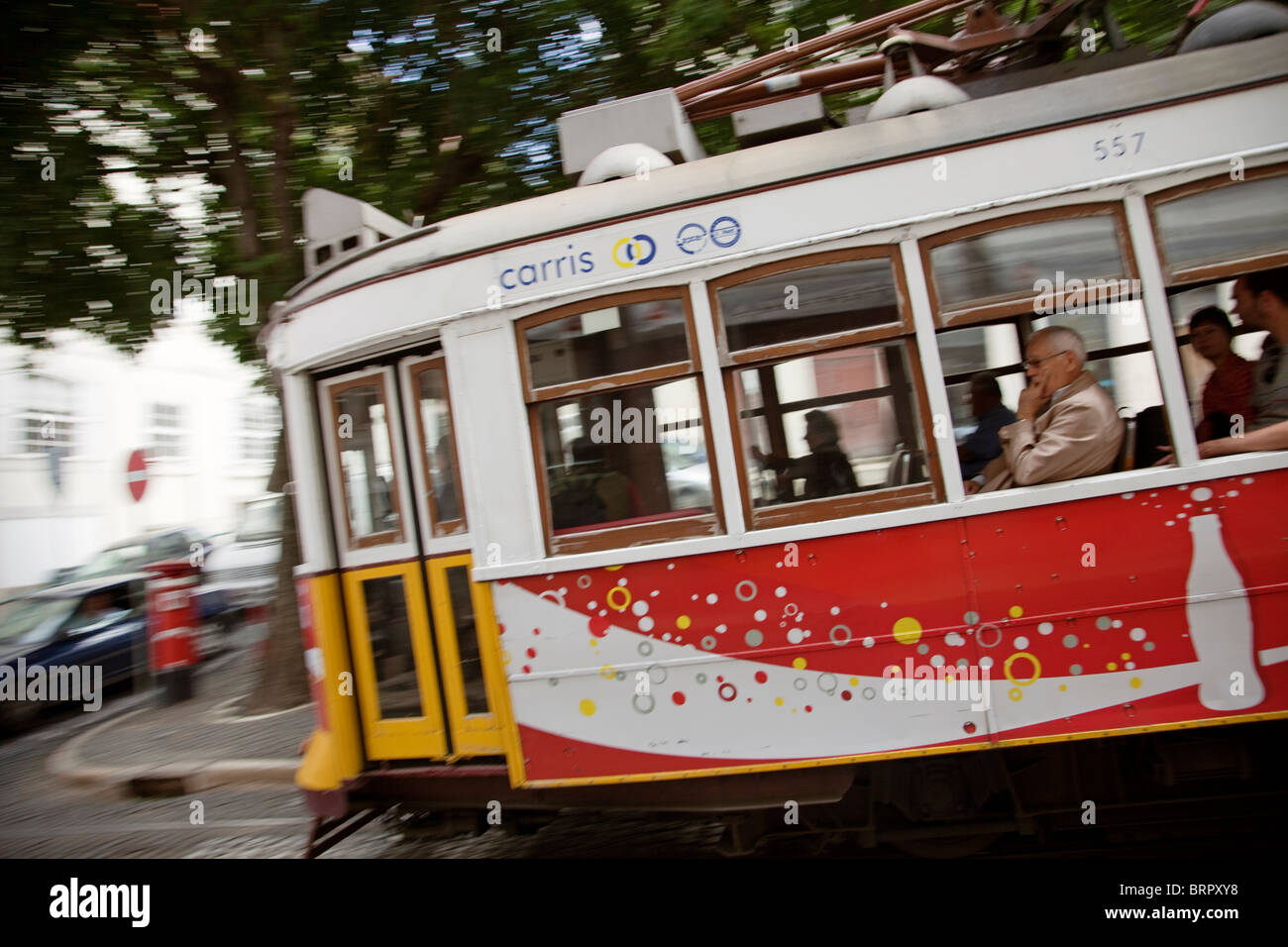 Tranvia turístico de Lisboa Portugal Portugal Lisbon tourist tram Stock Photo