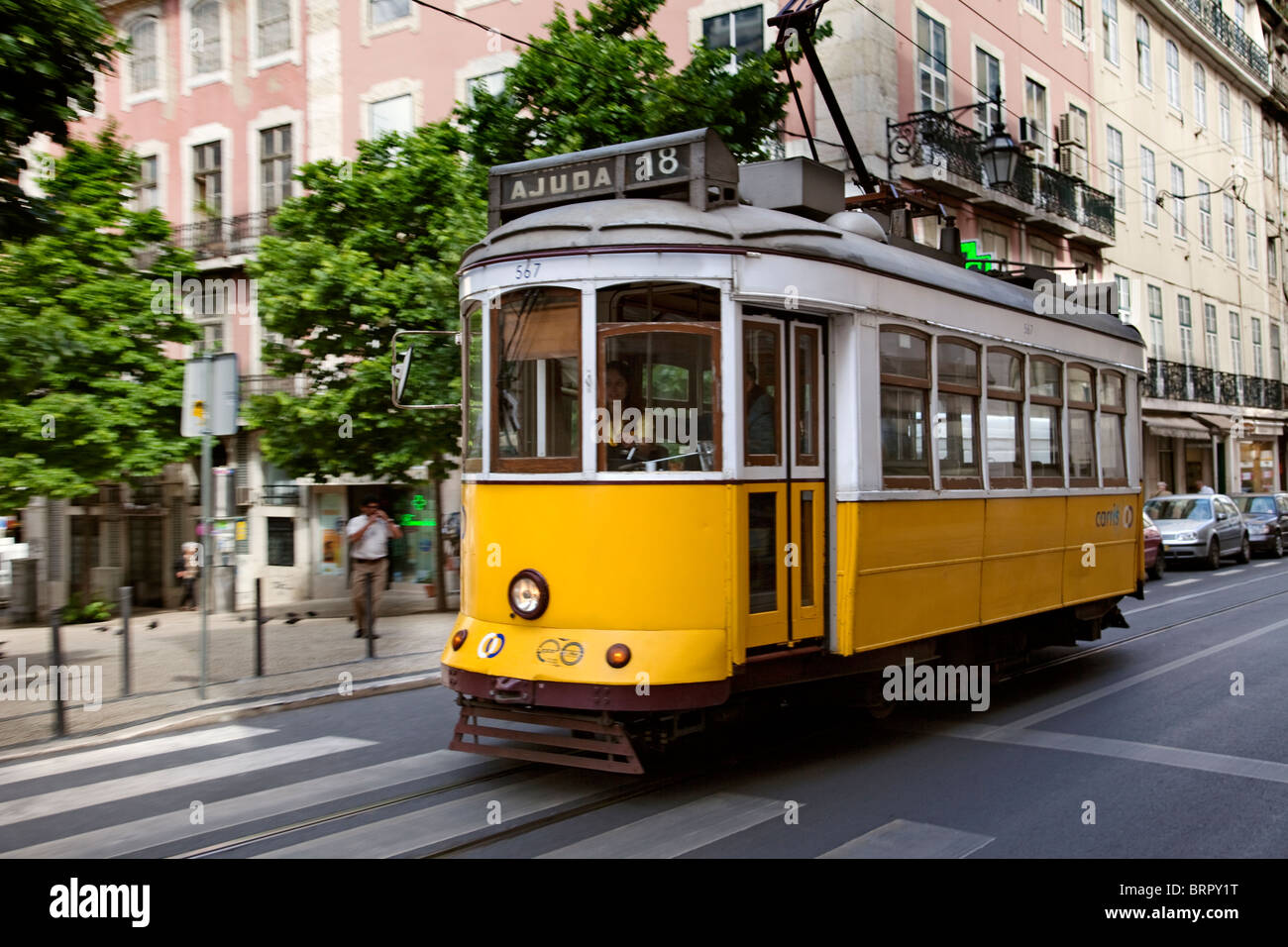 Tranvia turístico de Lisboa Portugal Portugal Lisbon tourist tram Stock Photo