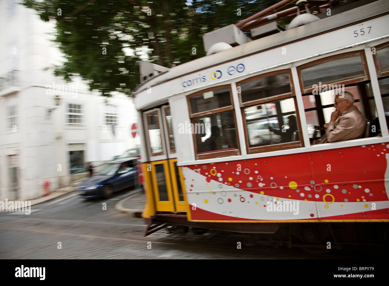 Tranvia turístico de Lisboa Portugal Portugal Lisbon tourist tram Stock Photo