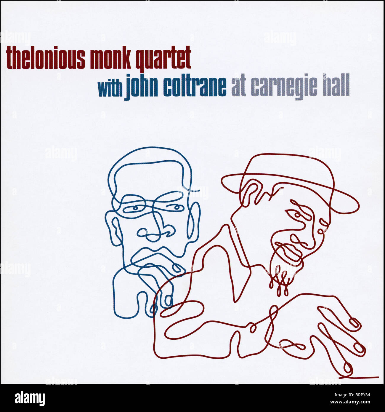 Album cover of Thelonious Monk Quartet with John Coltrane at Carnegie Hall released by Blue Note Records in 2005 recorded 1957 Stock Photo