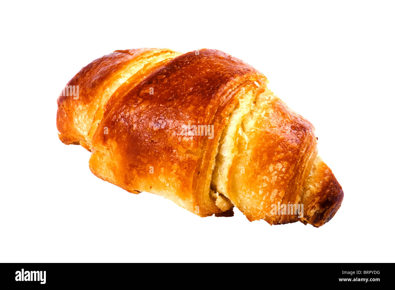 object on white - food croissant close up Stock Photo