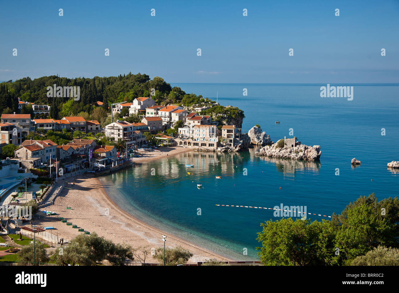 Przno Island Montenegro Adriatic coast Sea Budva Stock Photo