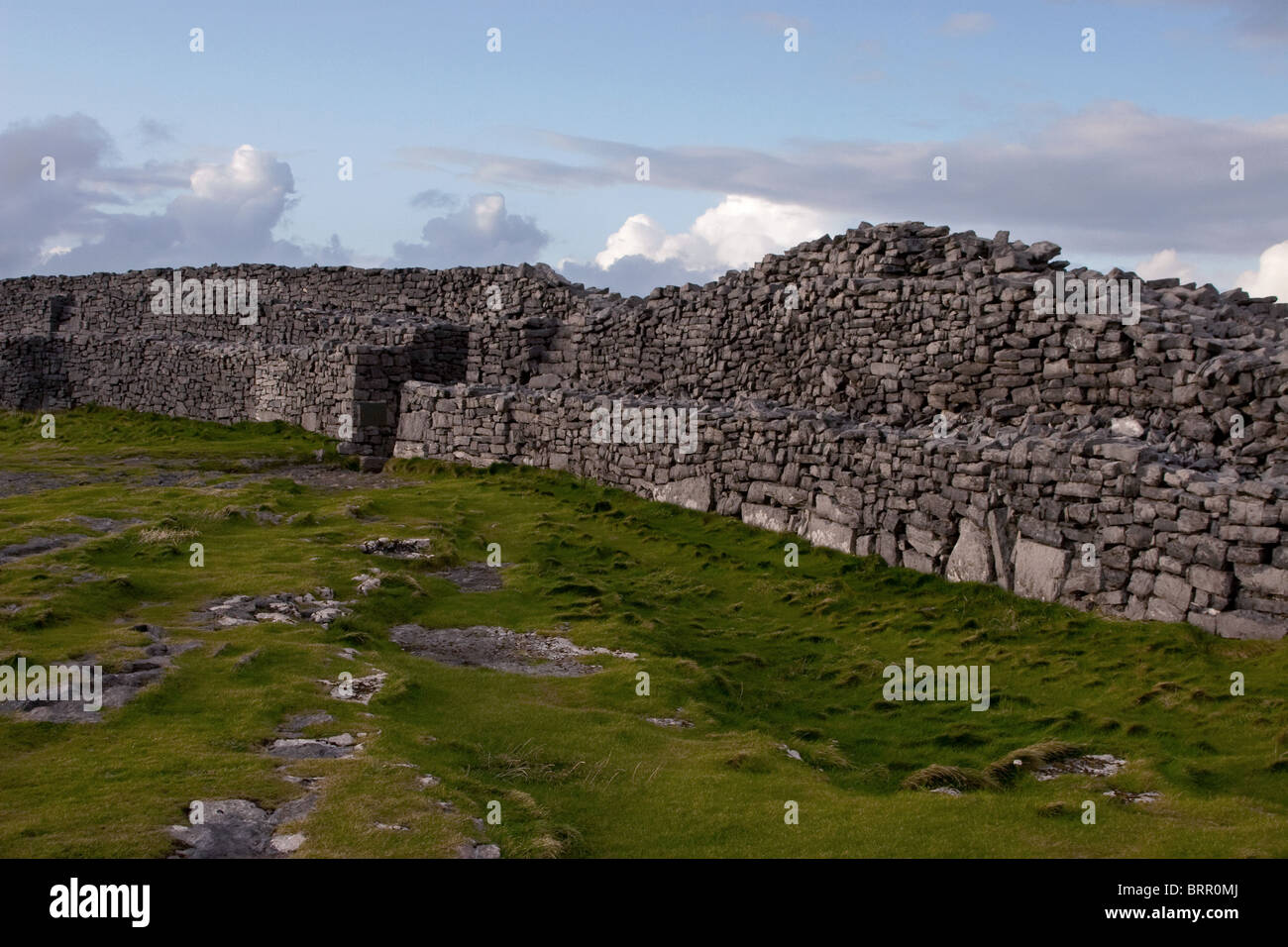 Inside of Dun Aengus Fort, Inis Mor Island, Aran Islands, Co. Galway, Ireland Stock Photo