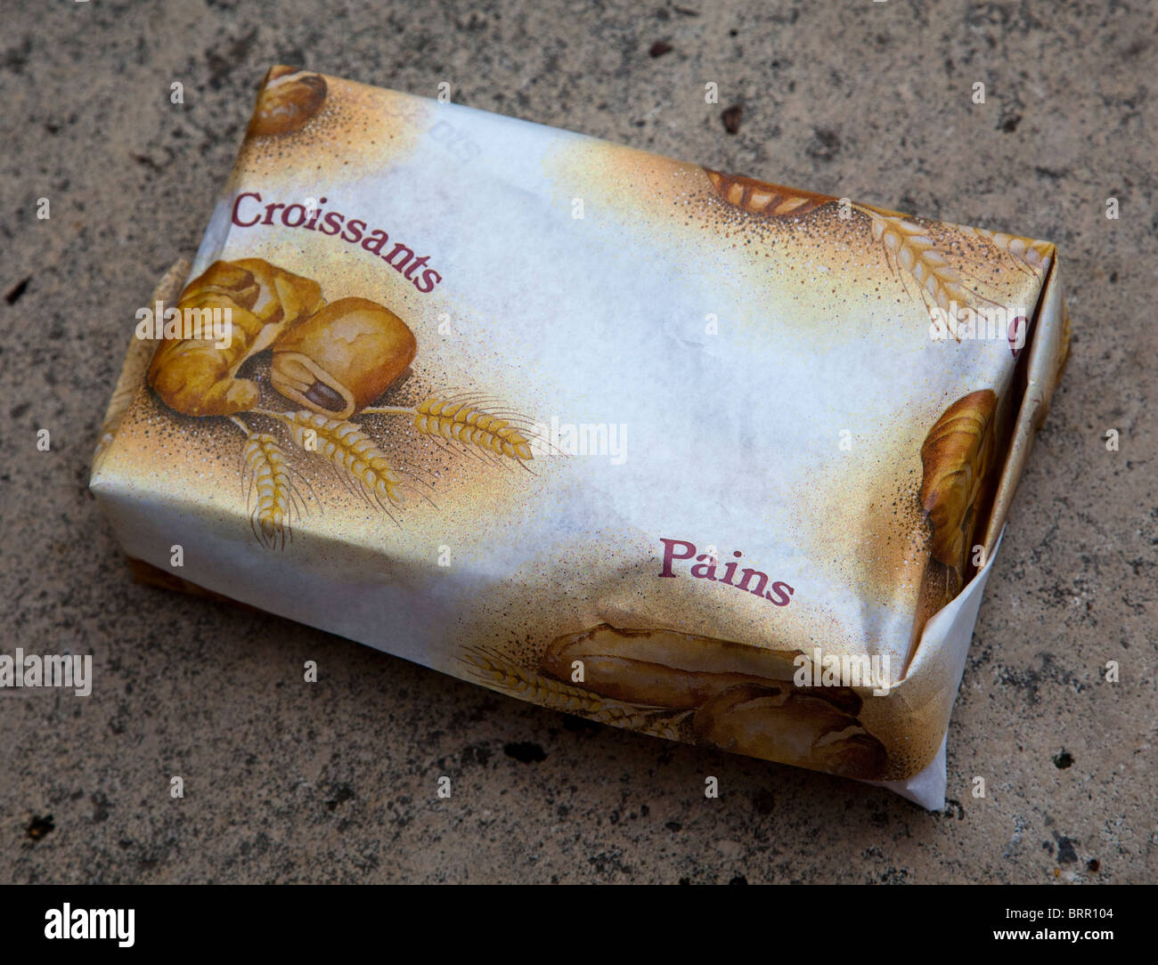 Neatly wrapped confectionary from French bakery France Stock Photo