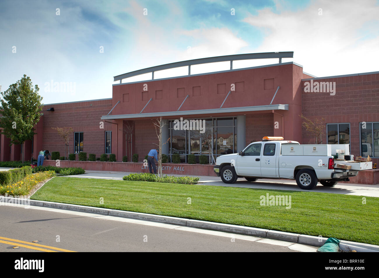 Lathrop California City Hall Stock Photo Alamy