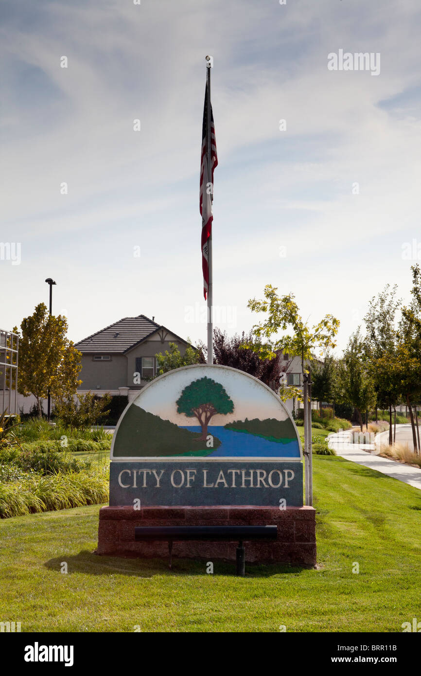 Lathrop California City Hall Stock Photo Alamy