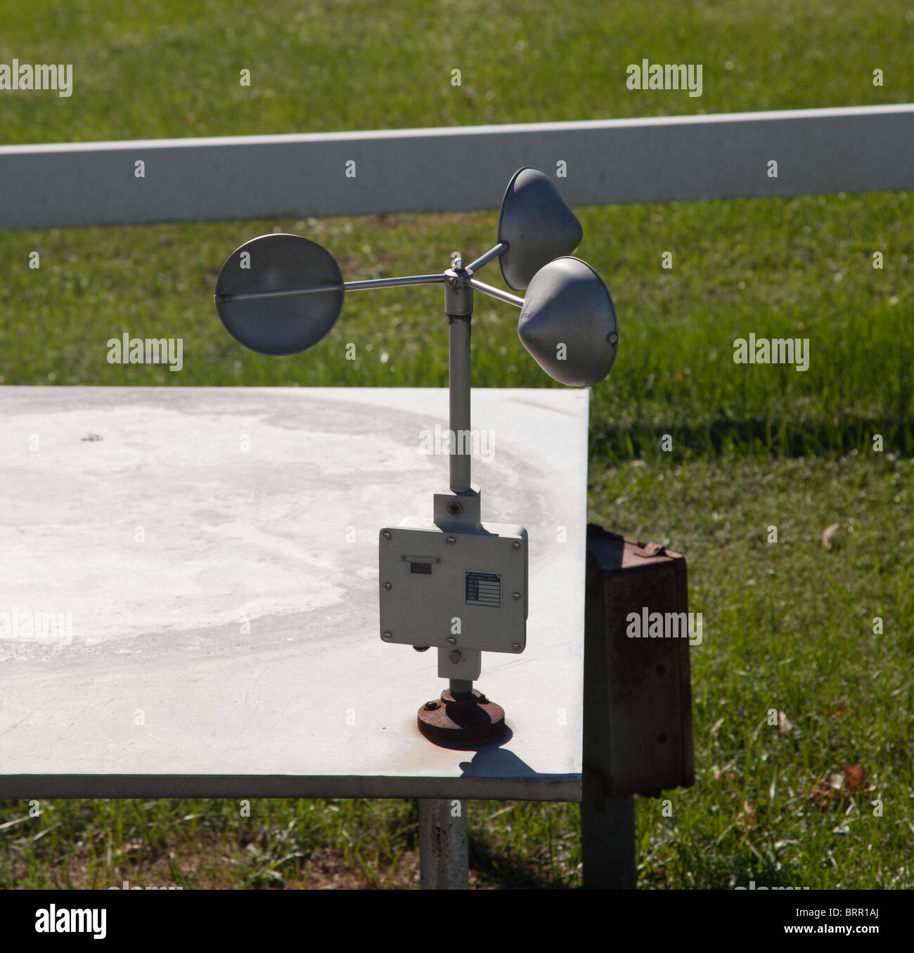 Equipment for measuring wind speed Stock Photo