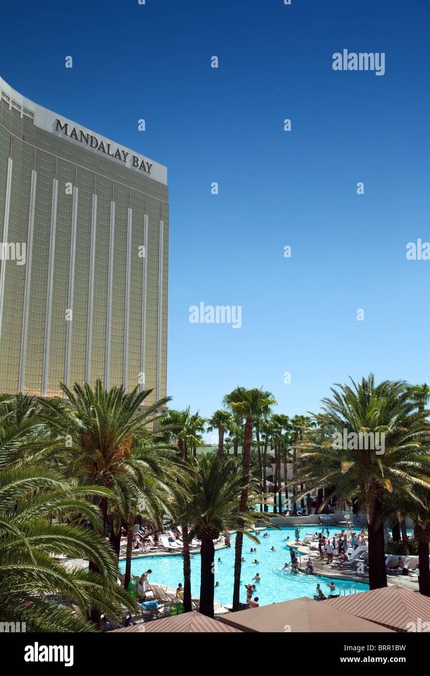 Pools and Beach at Mandalay Bay Hotel and Casino Editorial Stock