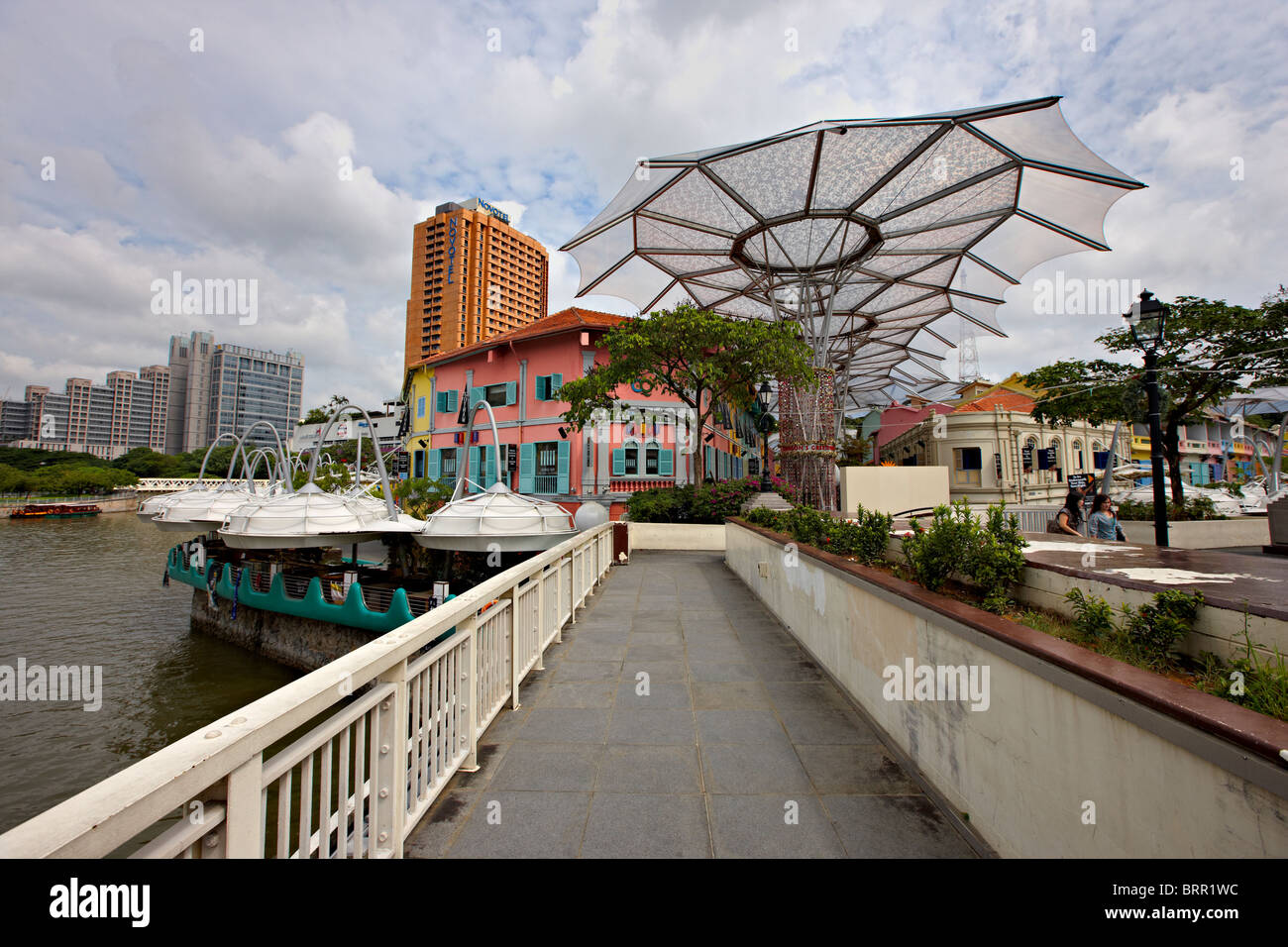 Read Bridge, Clarke Quay, Singapore Stock Photo Alamy