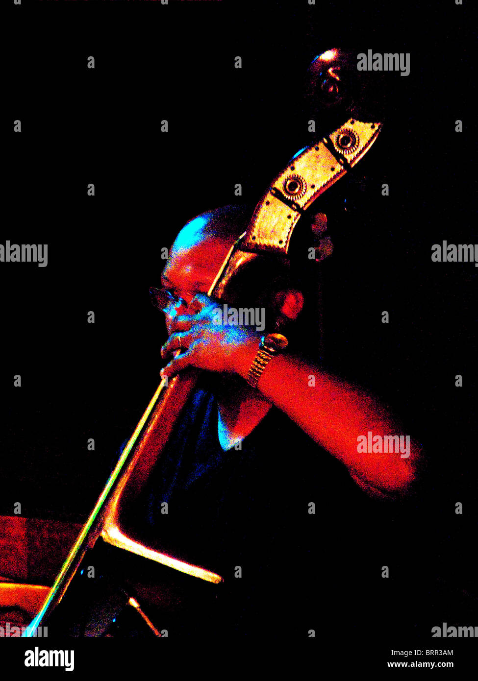 Double bass player Stock Photo