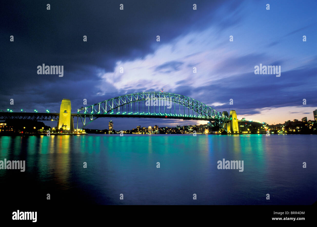 Sydney harbour bridge at night Stock Photo - Alamy