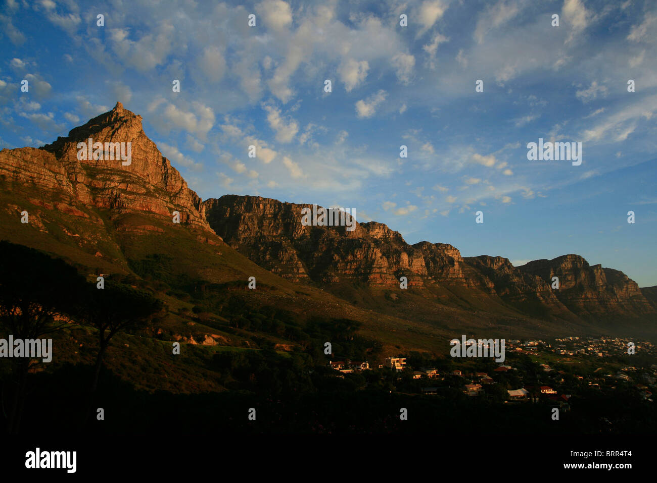 Table Mountain and the Twelve Apostles Stock Photo
