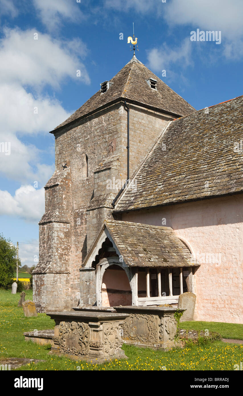 UK, England, Herefordshire, Kempley, St Mary’s ancient church, built around 1075 by Hugh de Lacy Stock Photo