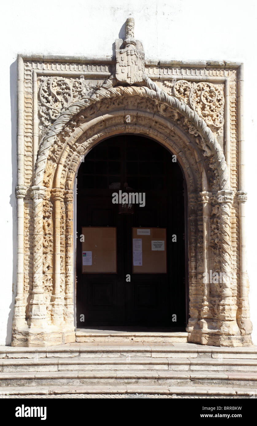 Manueline architecture, Torres Vedras, Portugal Stock Photo