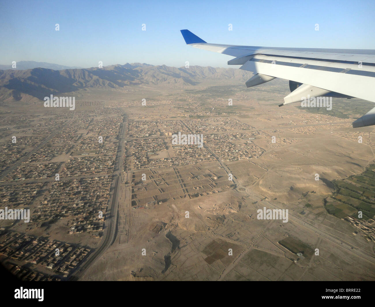 flying over Afghanistan Stock Photo