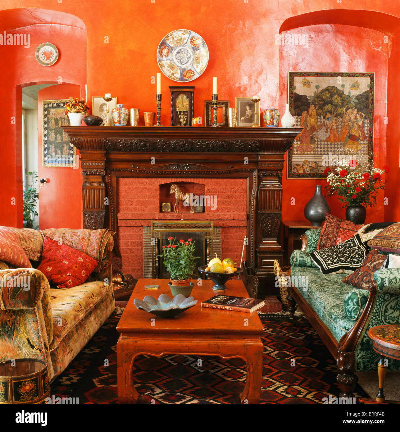 Alcoves On Either Side Fireplace Stock Photos & Alcoves On ...