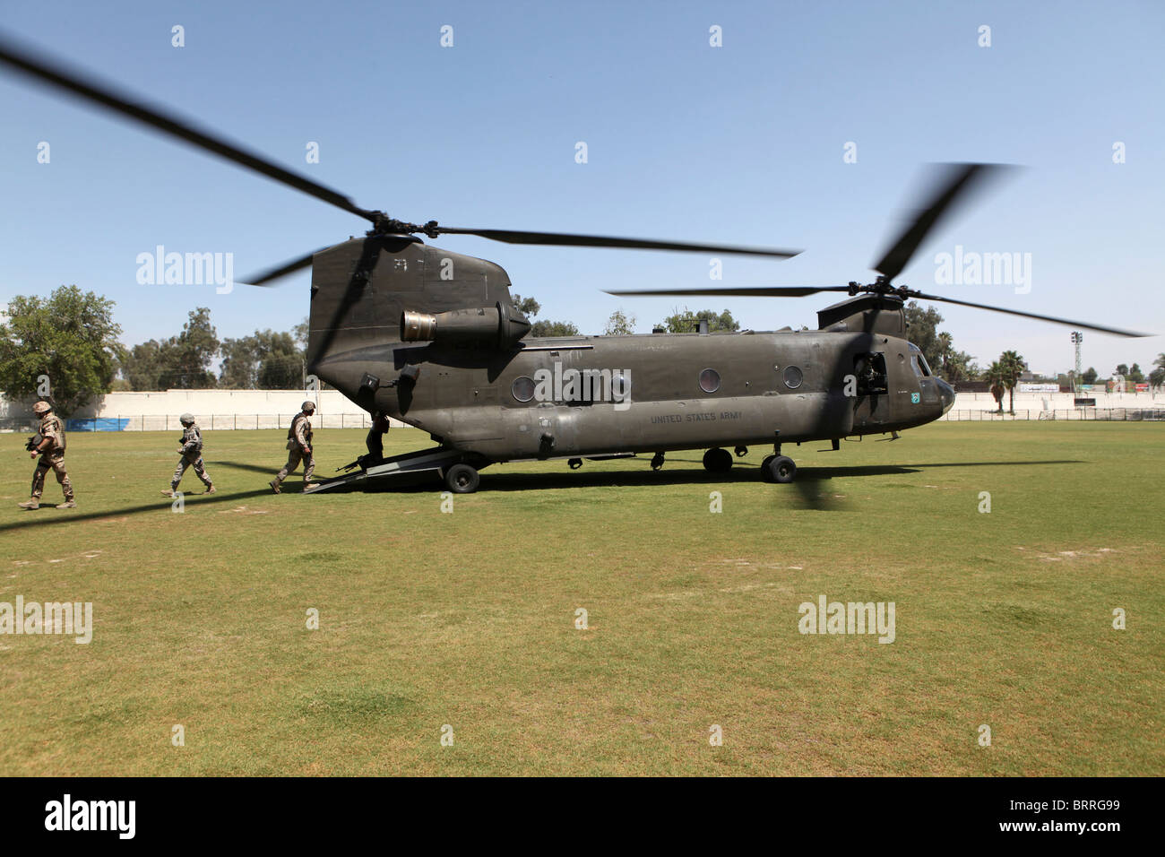 US chinook helicopter in Afghanistan Stock Photo