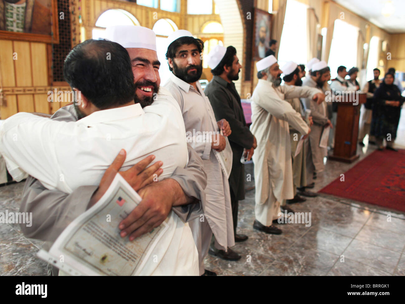 release ceremony of taliban in Afghanistan Stock Photo