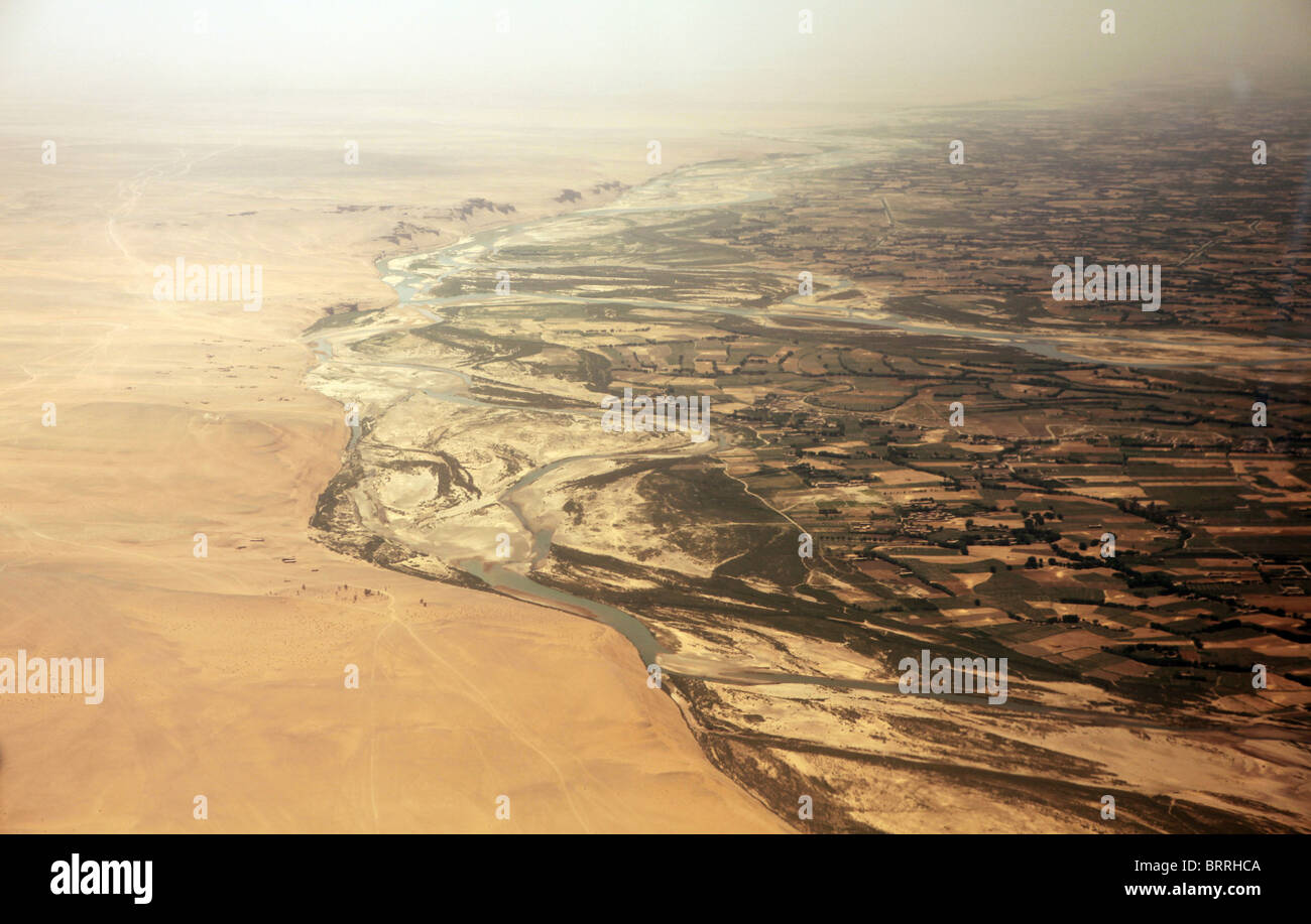 arial view of Afghanistan Stock Photo