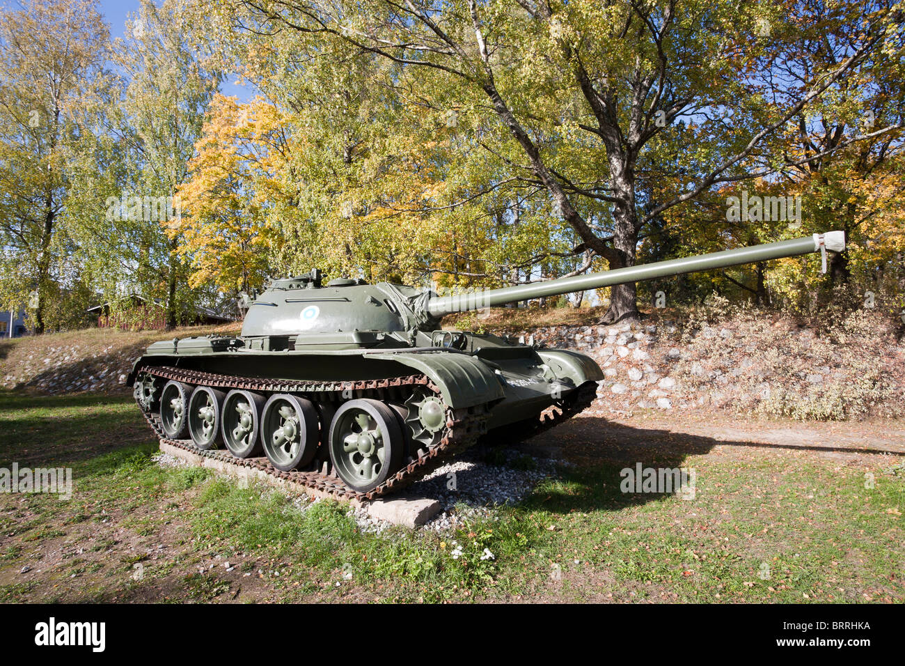 T-54 tank on display in Lappeenranta Finland Stock Photo