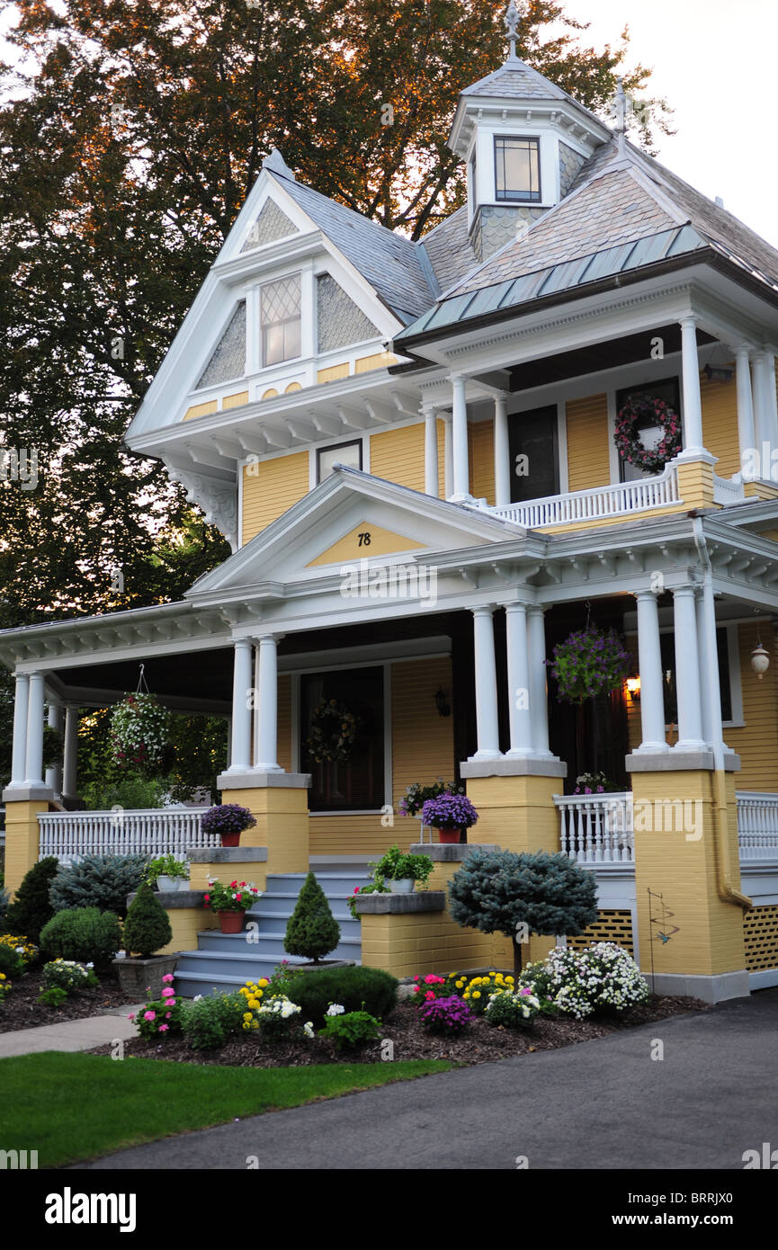 USA New York Canandaigua NY Finger Lakes Region Victorian houses