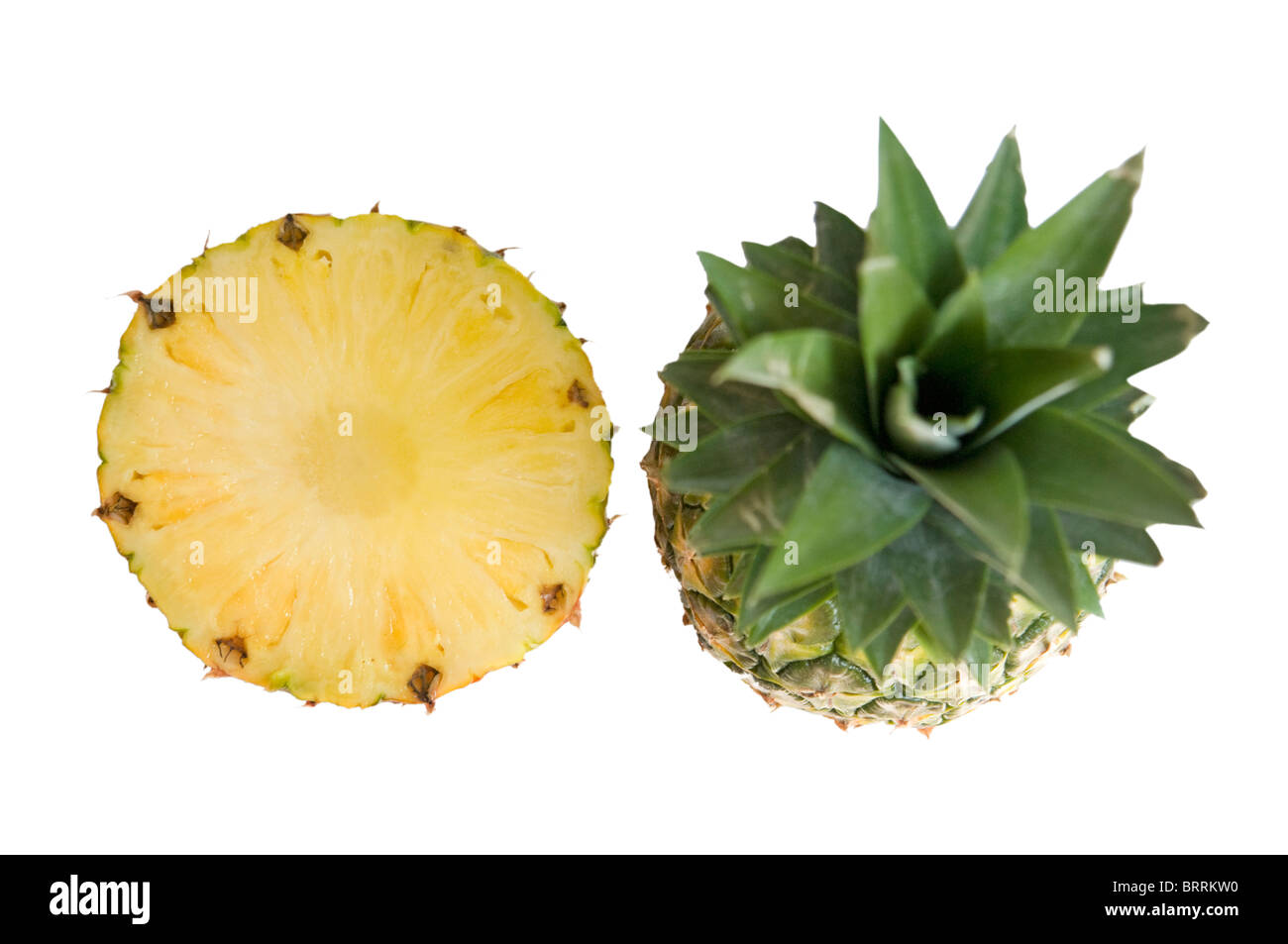 pineapple cut in half Stock Photo Alamy