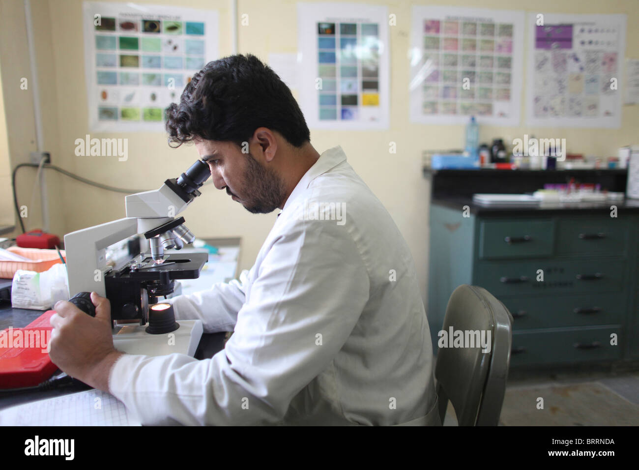 laboratory in Afghan hospital Stock Photo Alamy