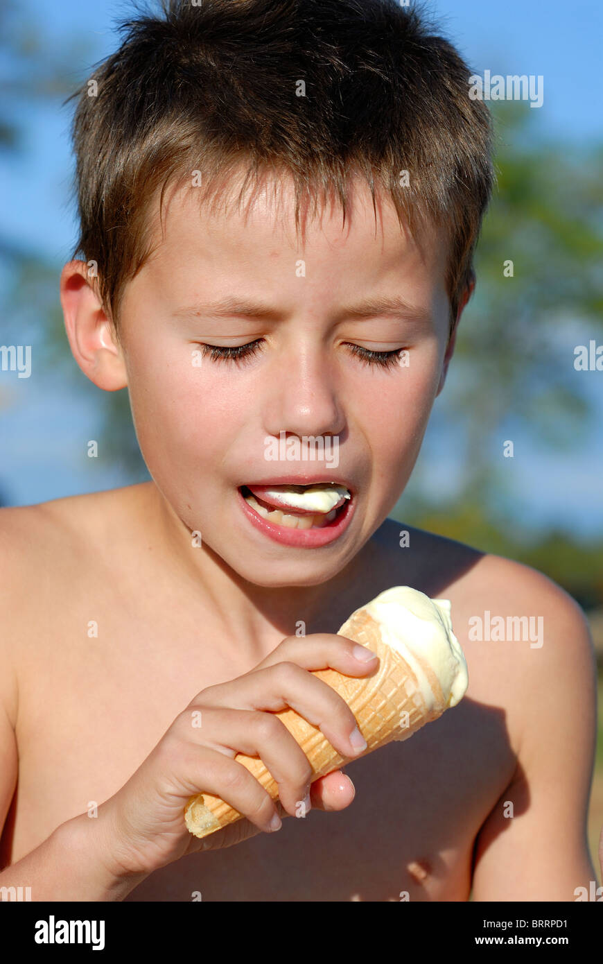 Boy licking Ice Cream Stock Photo Alamy Boy licking Ice Cream Stock Photo Alamy