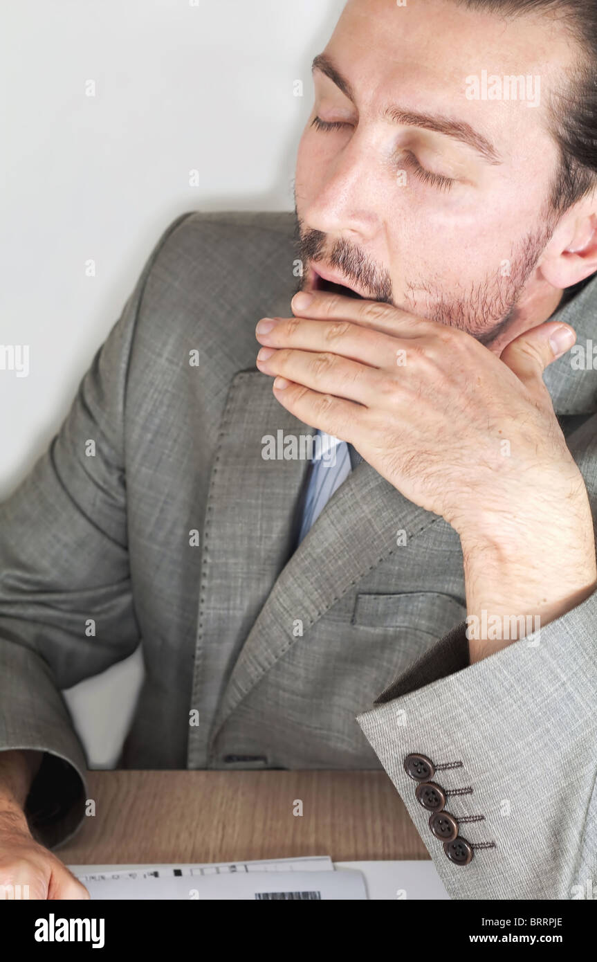 Tired business man lazy boring hi-res stock photography and images - Alamy