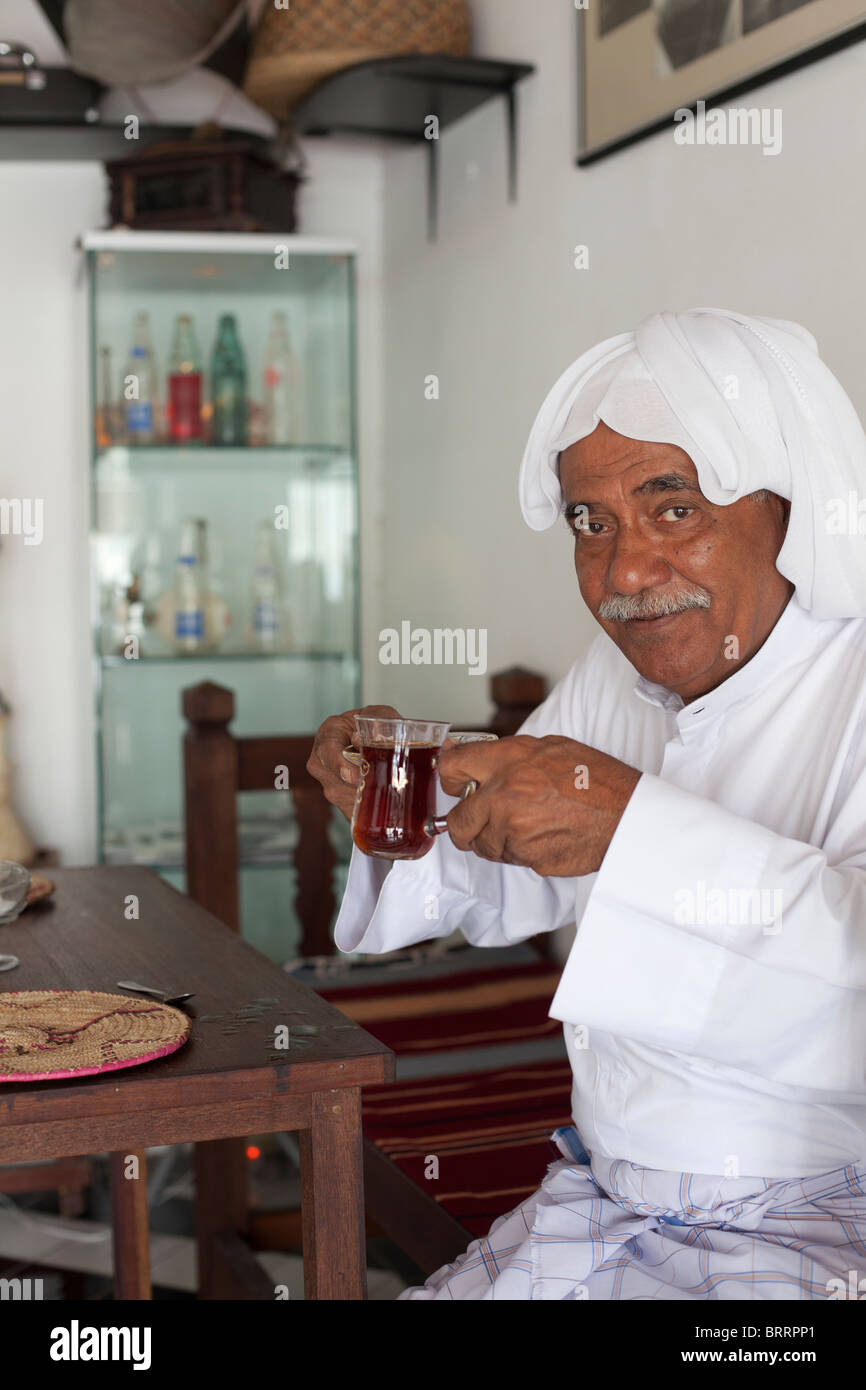 Bu Khalaf Coffee Shop owned by Abdulla Khalifa, Muharraq district, Bahrain Stock Photo