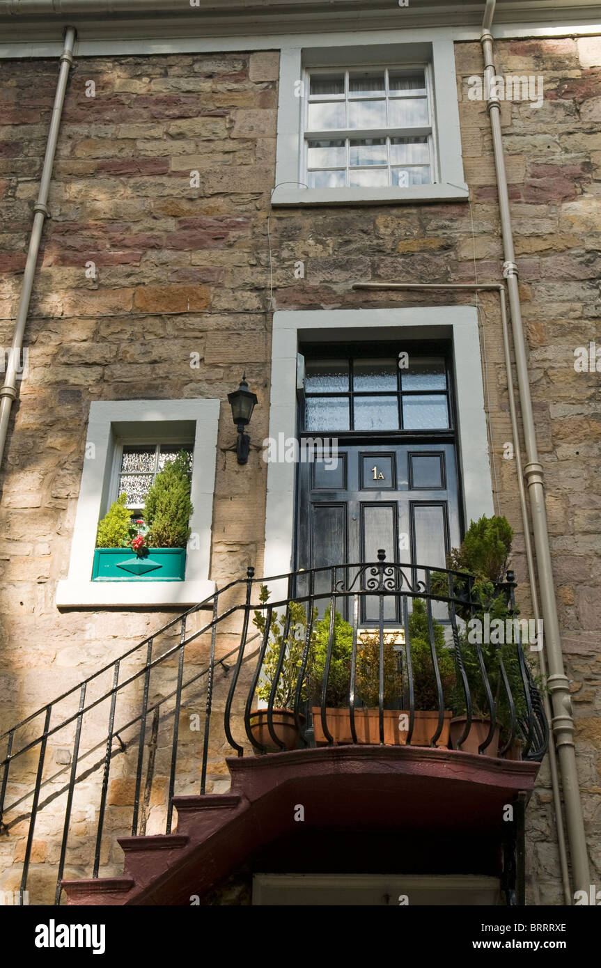 Traditional private apartment buildings in Ramsay Garden, Edinburgh Old