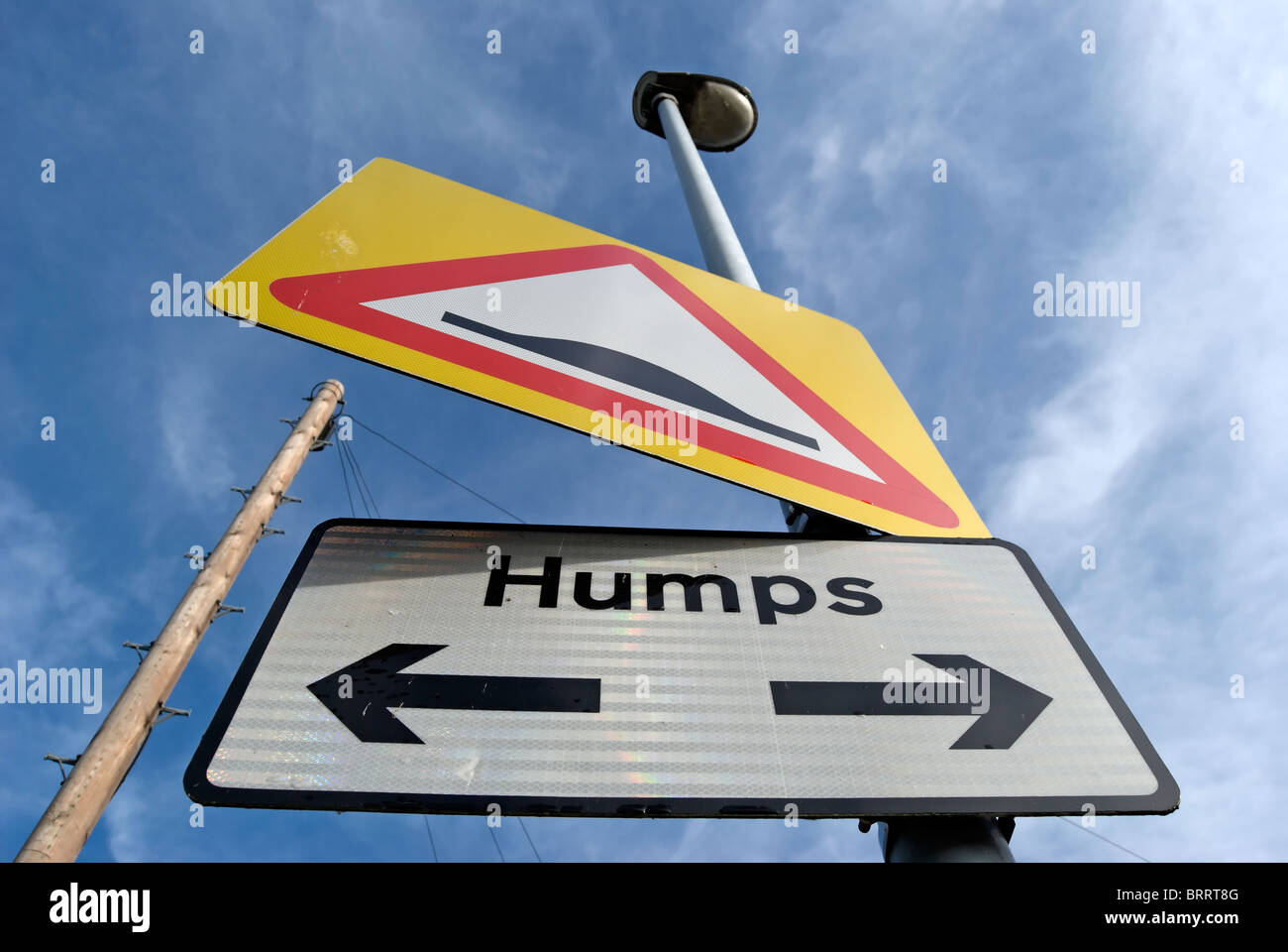 british road sign indicating speed humps on both sides of the road ...