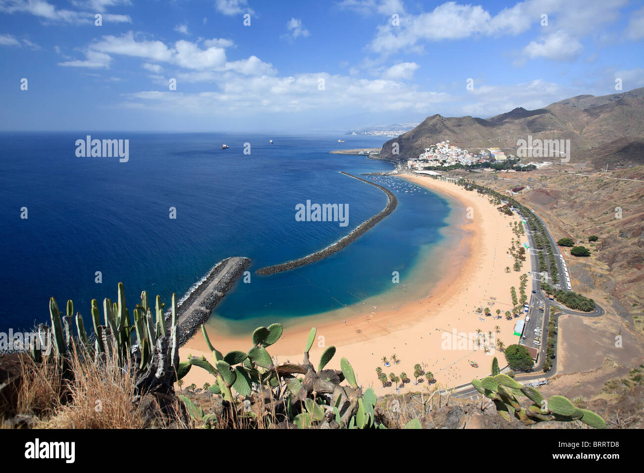 Canary Islands, Tenerife, Playa de Las Teresitas Stock Photo