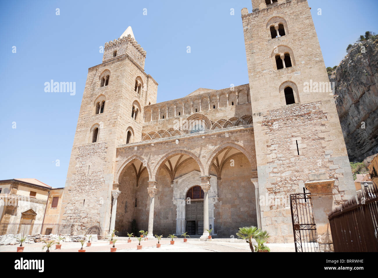 The Duomo was built by Roger 11 during 1148. Stock Photo