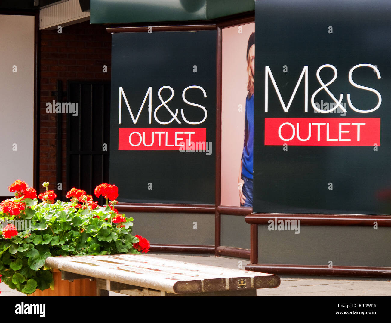 Marks and Spencer Outlet shop. Stock Photo