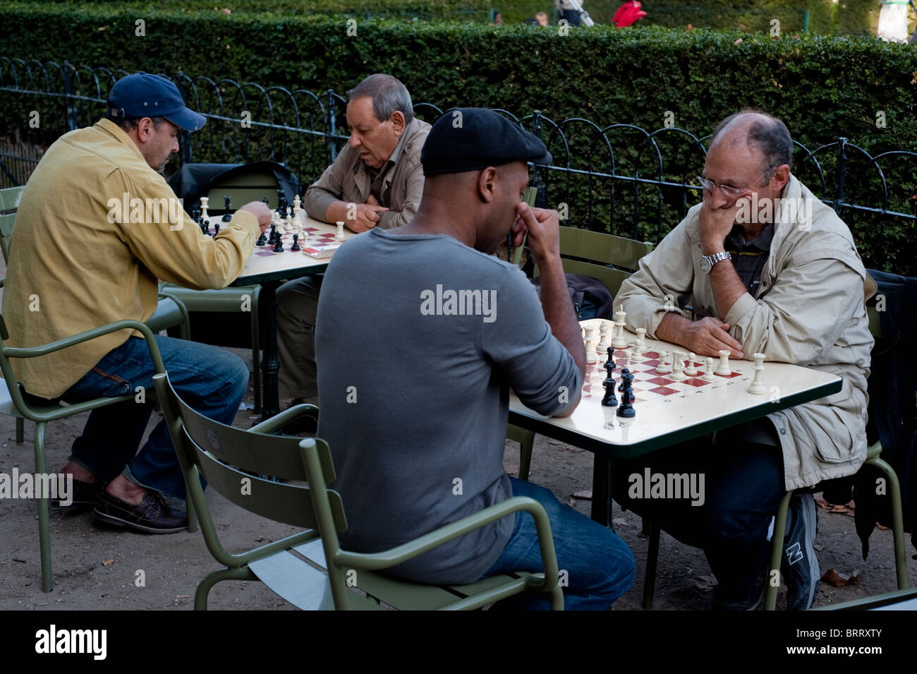 Paris, France, French People in Luxembourg Gardens, "Jardin du