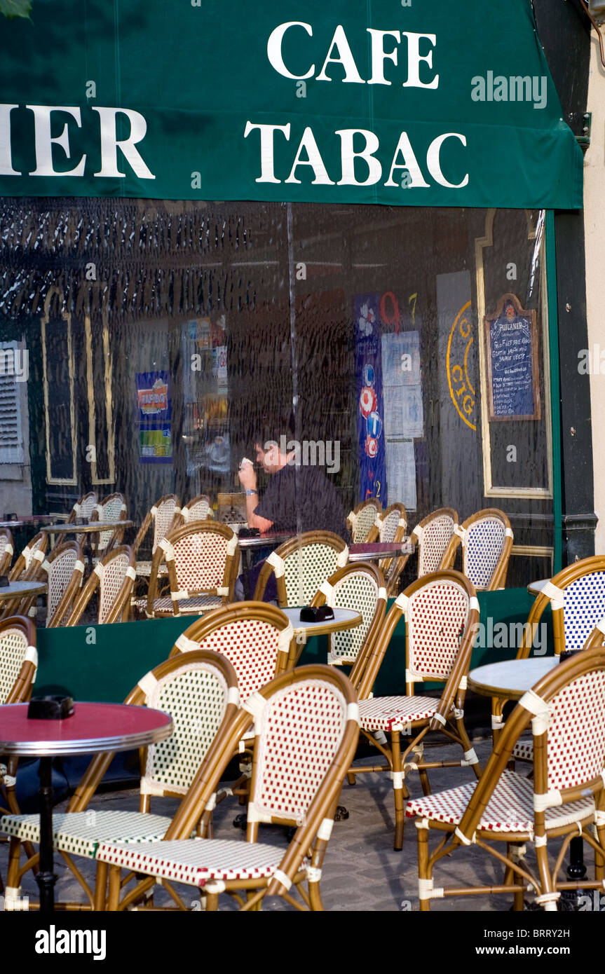 A cafe in the town of Chantilly, France Stock Photo