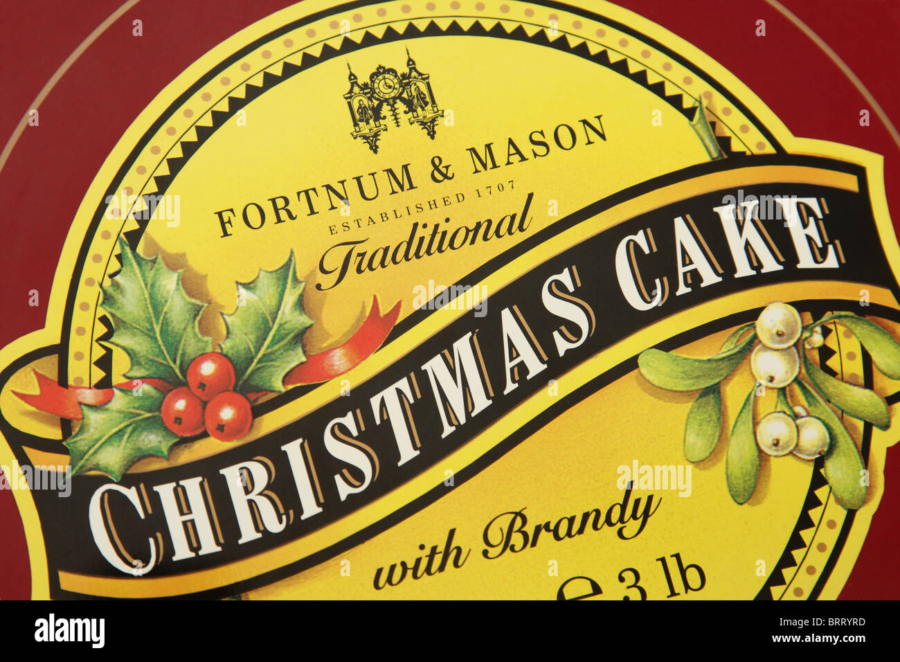 A Fortnum & Mason Christmas cake Stock Photo Alamy
