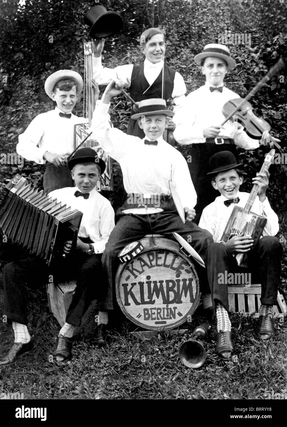 The band Klimbim, historic photograph, around 1924 Stock Photo