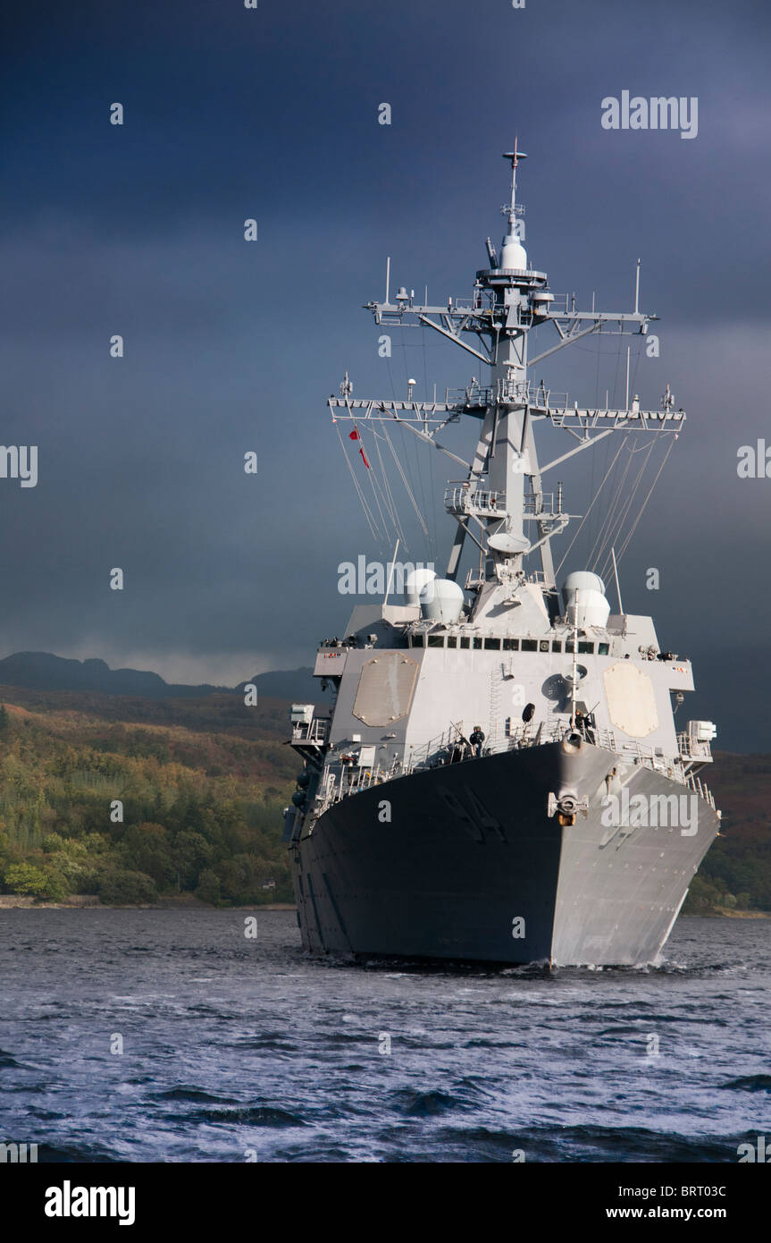 USS Nitze an Aerleigh Burke class destroyer of the United States Navy Stock Photo