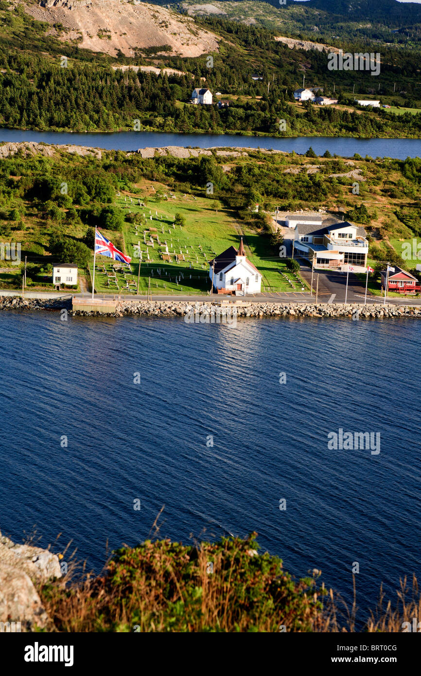 Cupids Harbour looking towards Seaforest Drive, Cupids, Conception Bay, Newfoundland, Canada Stock Photo
