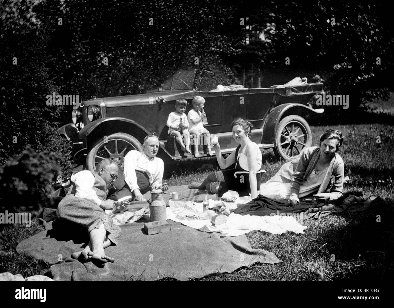 Picnic, around 1922 Stock Photo