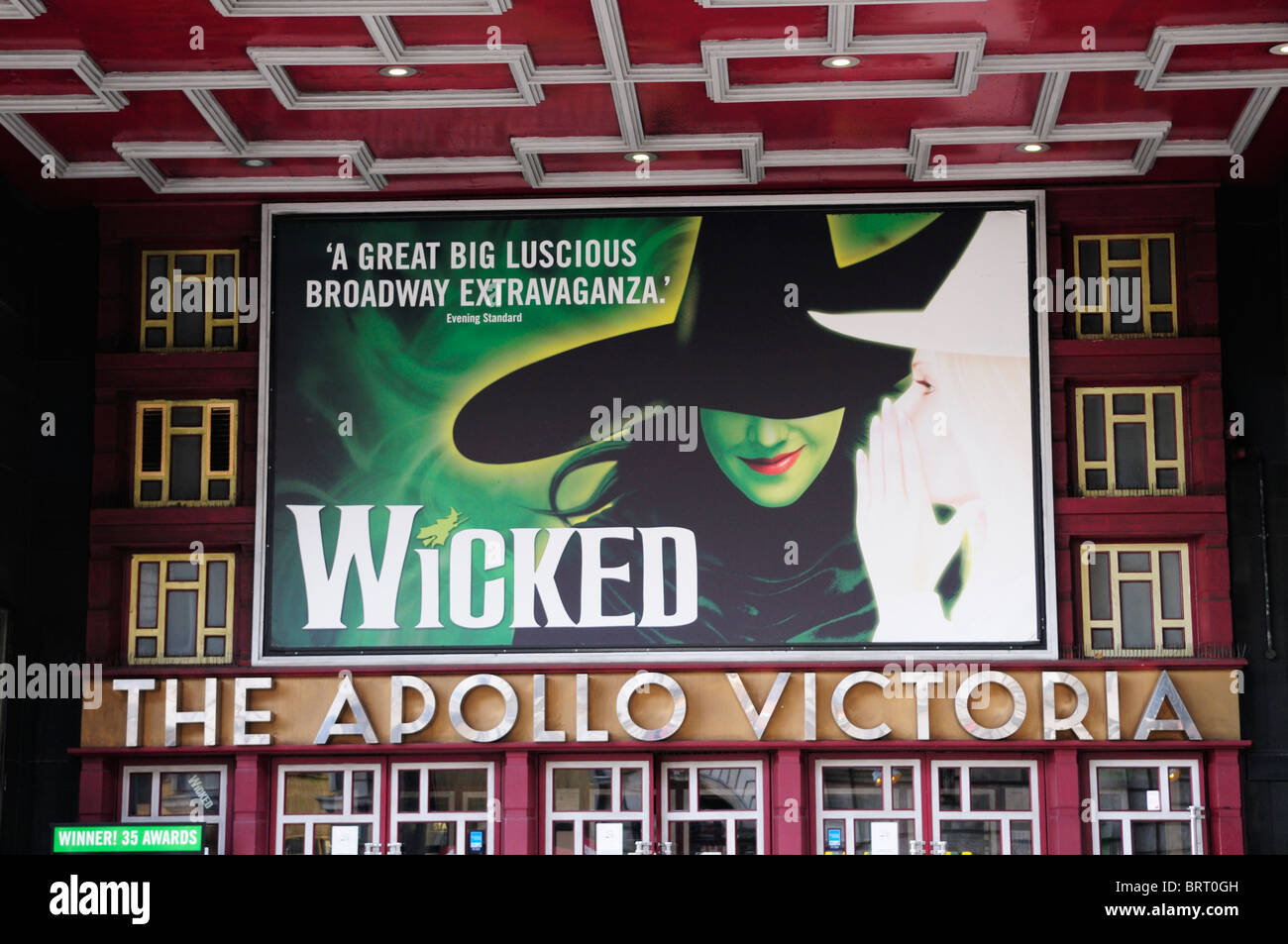 Wicked Billboard at The Apollo Victoria Theatre, London, England, UK Stock Photo