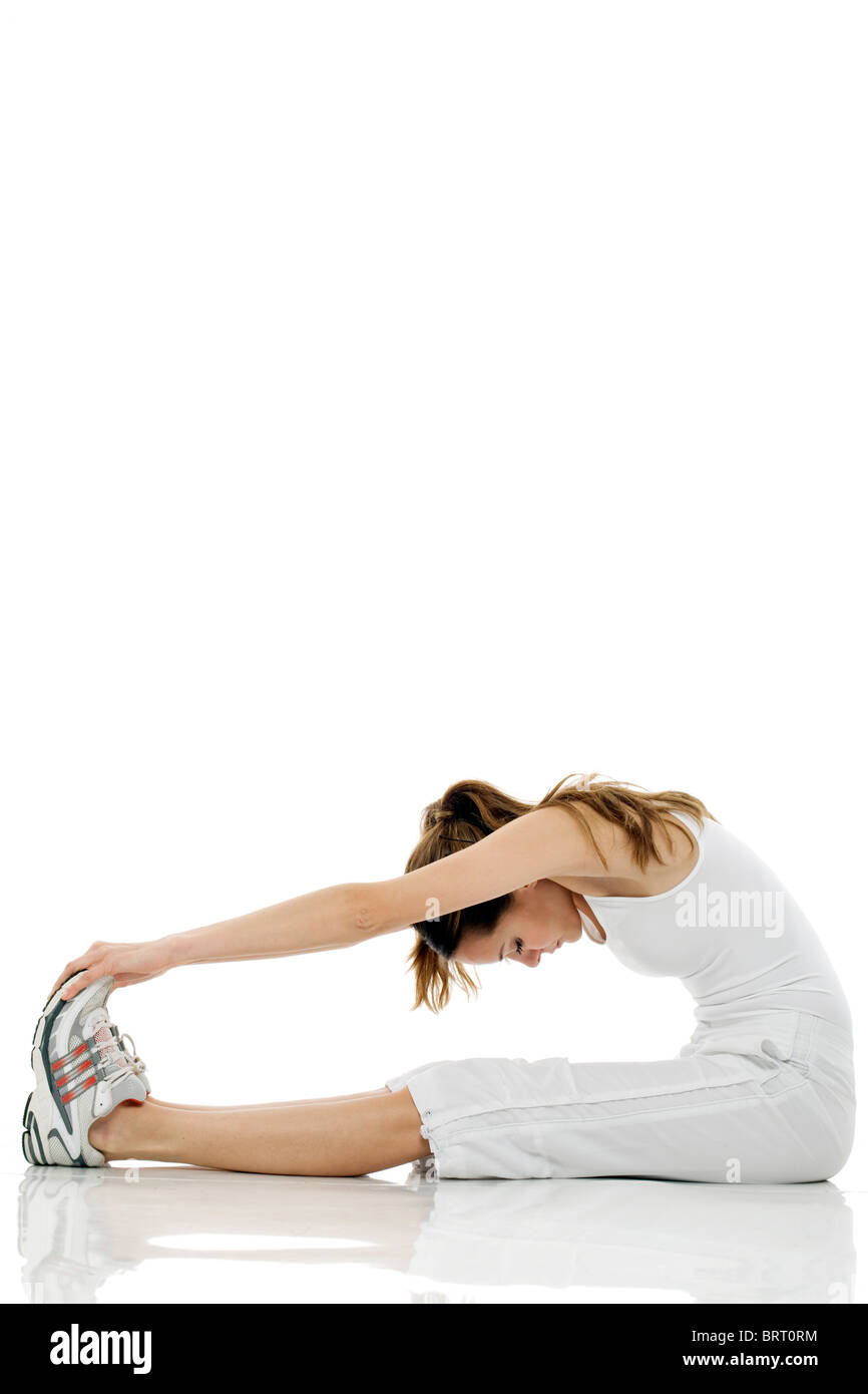 Young woman doing gymnastics Stock Photo - Alamy
