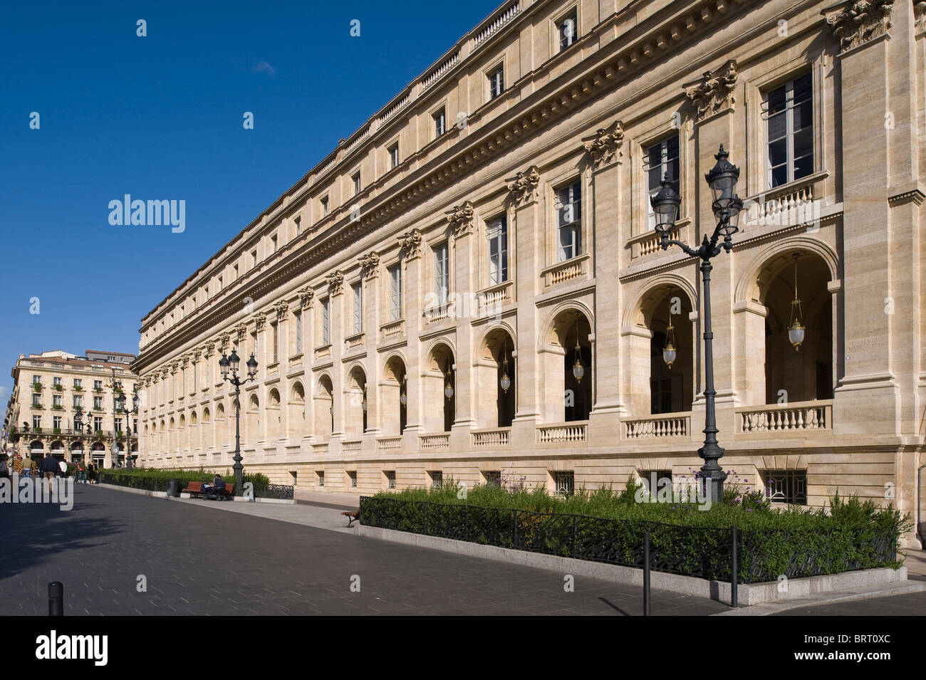 Arcaded facade, Le Grand Theatre, Bordeaux, Aquitaine, France Stock Photo