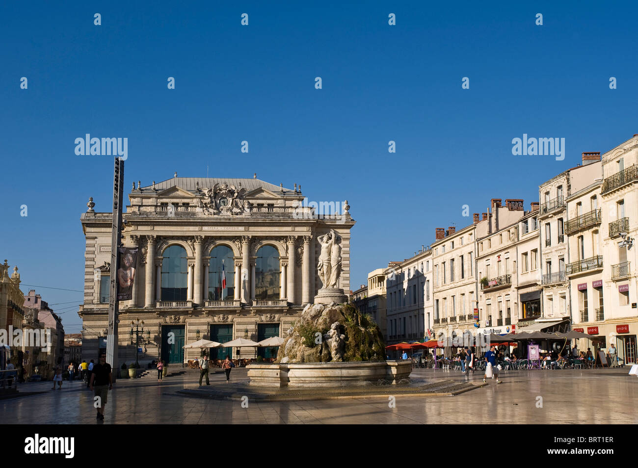 Opera, Place de Comedie Square, Montpellier, Languedoc-Roussillion, France Stock Photo