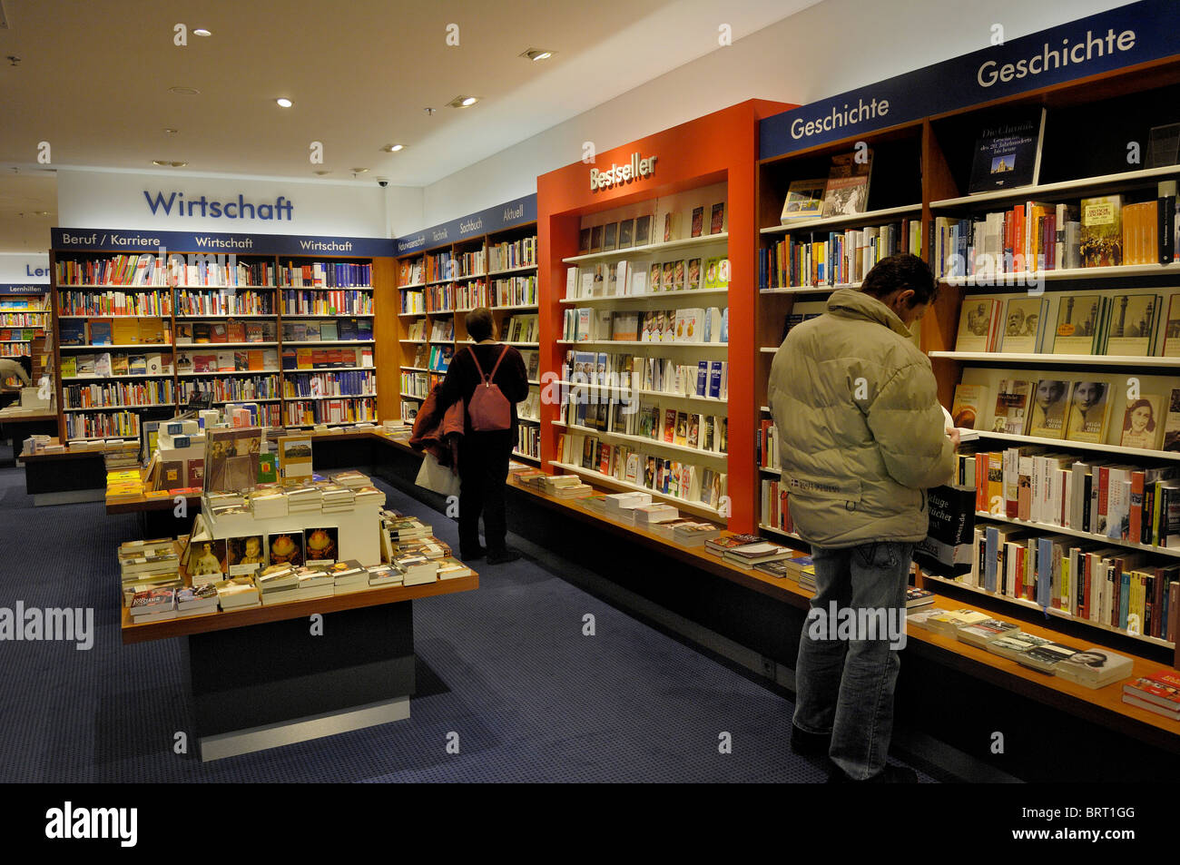 Book shop, shopping center, City Point, pedestrian area, Nuremberg