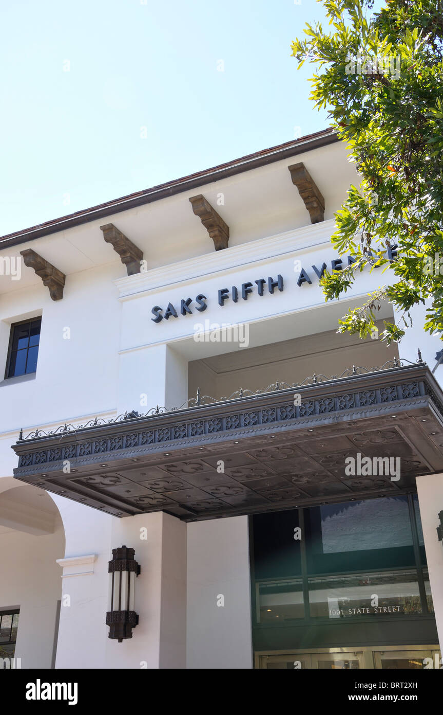 Saks Fifth Avenue store, Santa Barbara, California, USA Stock Photo Alamy