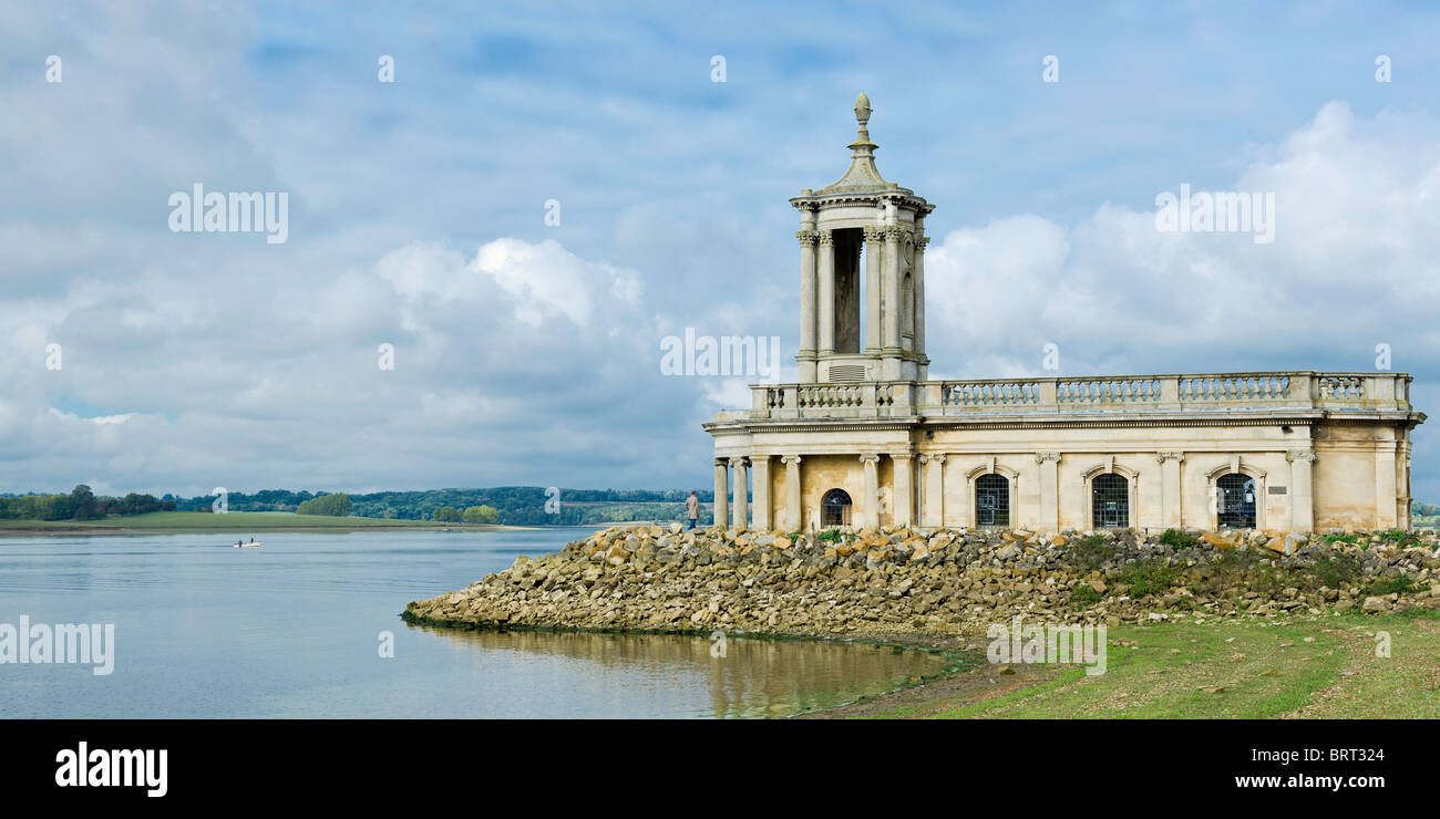 Normanton church, partly submerged by Rutland Water reservoir Stock ...