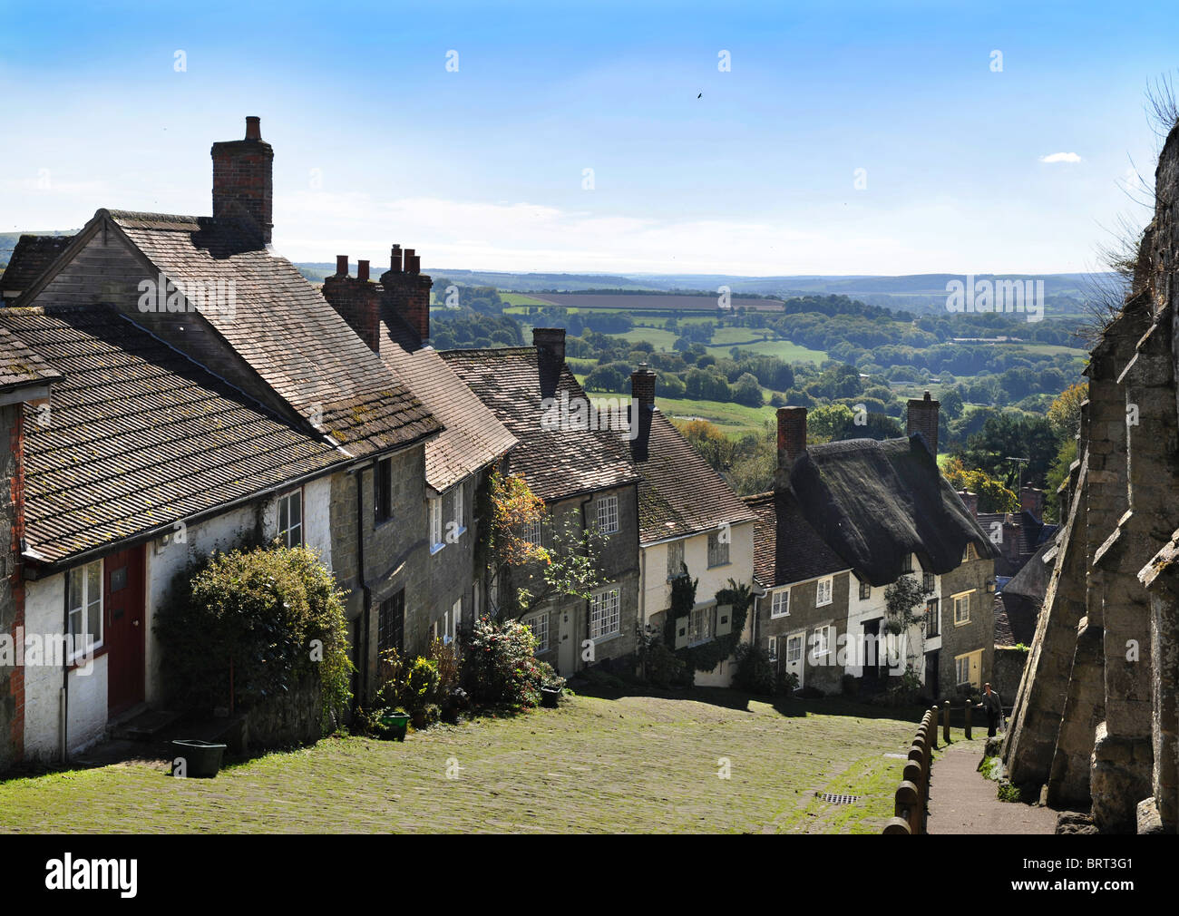 Gold Hill in Shaftesbury Dorset UK Stock Photo Alamy